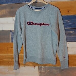Vintage Champion Sweatshirt S grey blue red